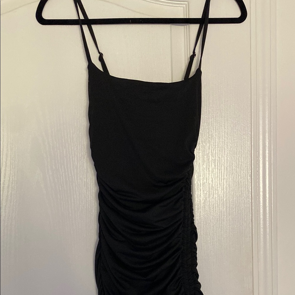Princess Polly Black Ruched Dress size 2